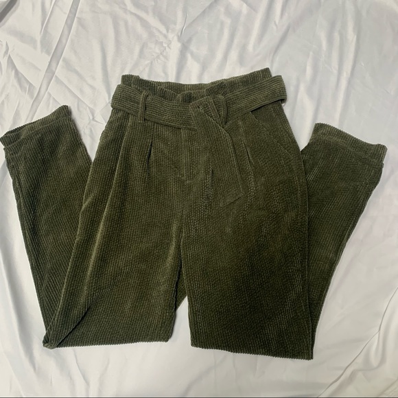 wild fable Pants - Wild Fable High waisted corduroy pants green size 2